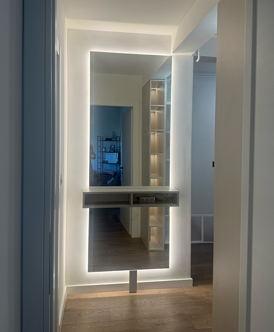 izrada namještaja po mjeri, hodnik, ogledalo